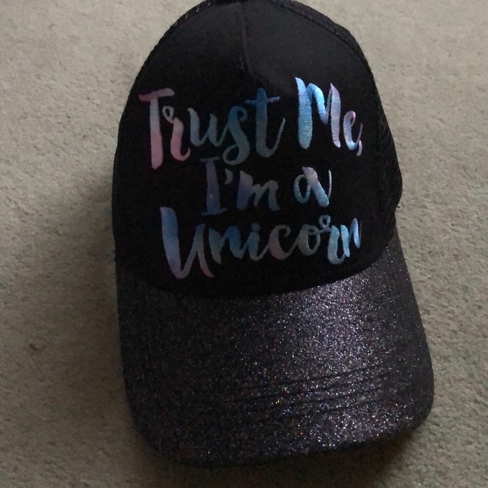 Glittery- galaxy baseball hat.